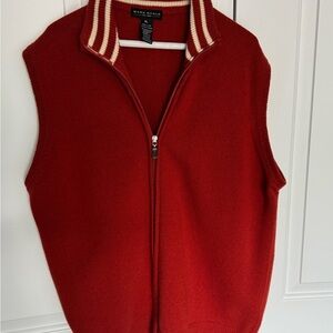 Mark Shale Rust colored Sleeveless Zip-Up Sweater Vest